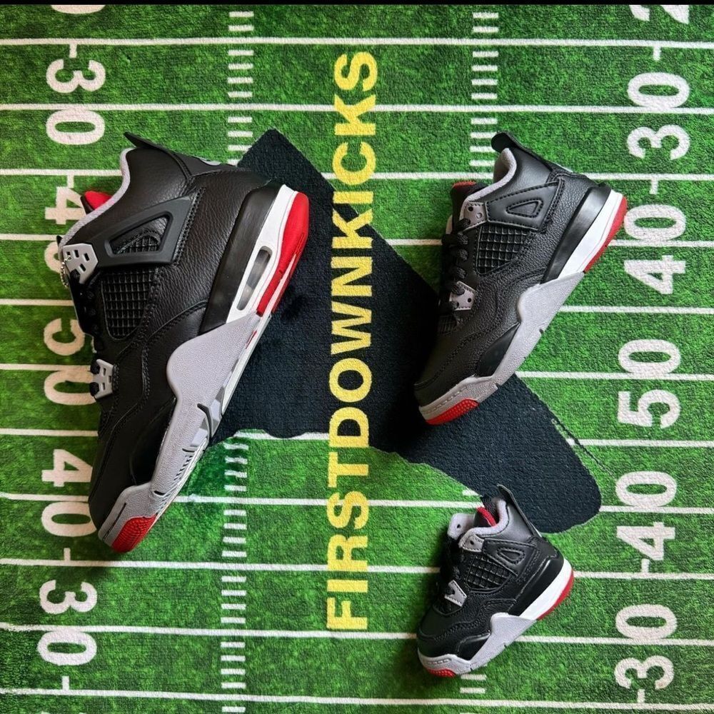 Nike Air Jordan 4 Bred Reimagined black cement grey FV5029-006 size 8 - 14